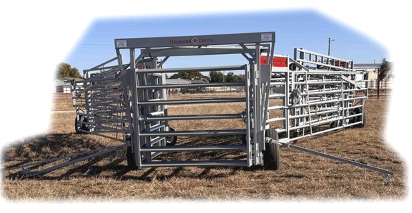 Diamond W Portable Cattle Corral Dual Rear Wheel