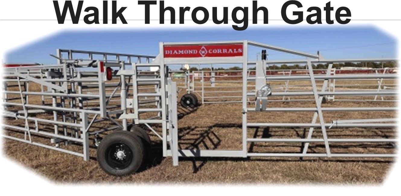 Diamond W Portable Cattle Corral Dual Rear Wheel