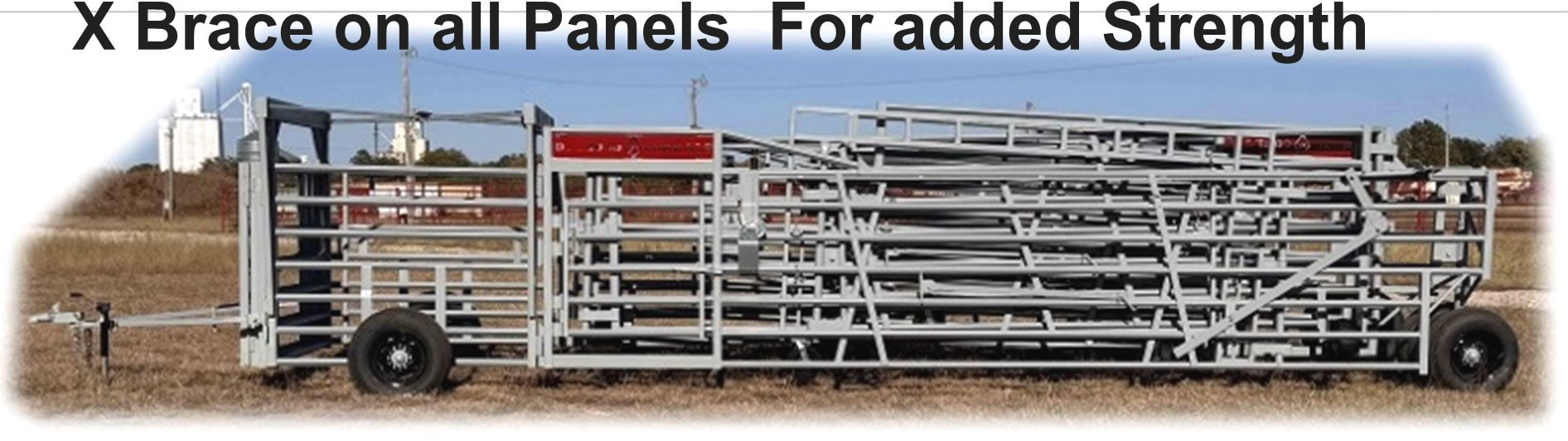 Diamond W Portable Cattle Corral Dual Rear Wheel