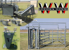 WW Equipment, WW Chutes, Calf Table, Longhorn Chute, Maternity Pen, Calf Tables, Headgates