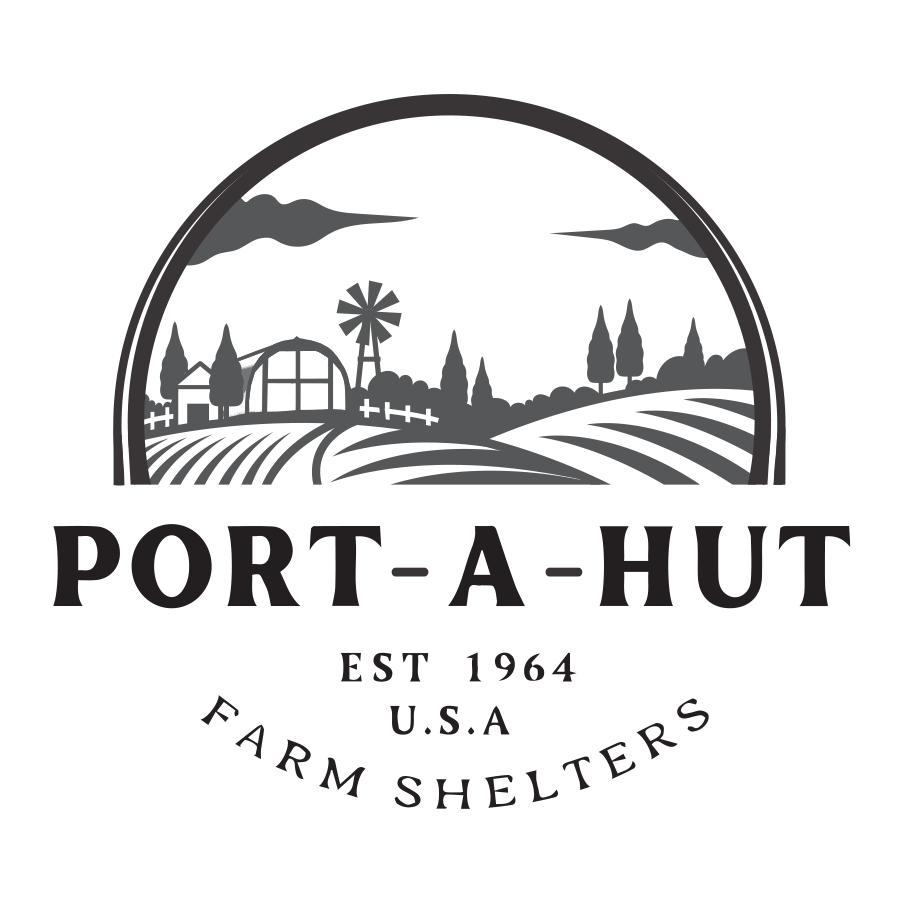 Port-A-Hut Portable Farm Sheds for Chickens to Cattle. In Sizes Small, Medium, Large & Extra Large