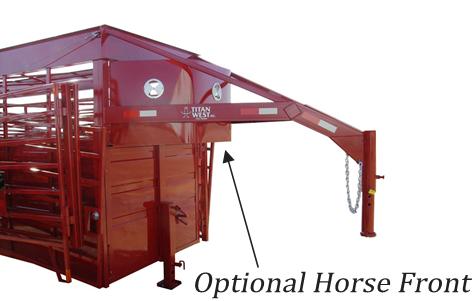 Titan OK Portable Corral Shown with a Horse Front