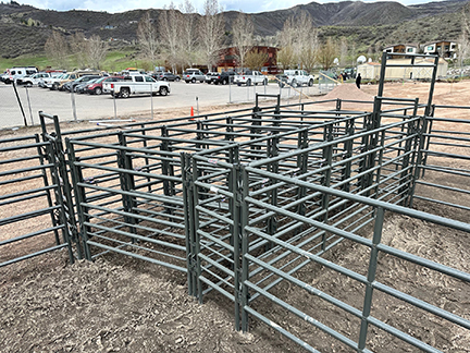 WW Rodeo Arena Roping Chute Half Arrow Pen