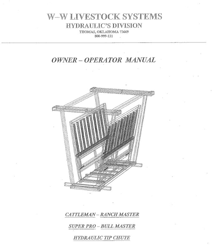 WW Hydraulic Chutes and Calf Table